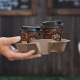 thumbnail of 500 2-Cup Carrier Tragetabletts für Becher – PAP-Rec 19x11x4cm Becherhalter