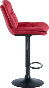 thumbnail of Décoshop26 - Hoher Hocker x1 für Küche und Bar mit weichem rotem Samtsitz und schwarzem Metallgestell 10_0005920