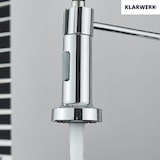 thumbnail of KLARWERK® Bernd | Gastronomie Küchenarmatur Chrom mit Feder | Silber Edelstahl Wasserhahn Küche | Mischbatterie 360° drehbar| Hochdruck 2 Anschlüsse