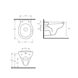 thumbnail of Belvit Bahama Beige Hänge WC Schüssel Hängend Wand WC Wandhängend Toilette