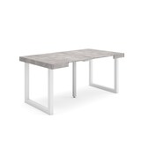 thumbnail of Consolle allungabile, Tavolo consolle allungabile, 160x90x73cm, Per 8 persone, Gambe in legno, Stile moderno, Cemento _ 213_19