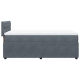 thumbnail of vidaXL Boxspringbett mit Matratze Dunkelgrau 90x190 cm Samt