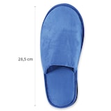 thumbnail of Edle Hotelslipper Deluxe Blau 10 Paar geschlossen aus Samt-Velour Einheitsgröße