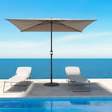thumbnail of Ombrellone Rettangolare 3x2 M Da Giardino Parasole Per Balcone Con Air Vent Apertura A Manovella Anti UV Idrorepellente Mare Spiaggia Piscina Tortora