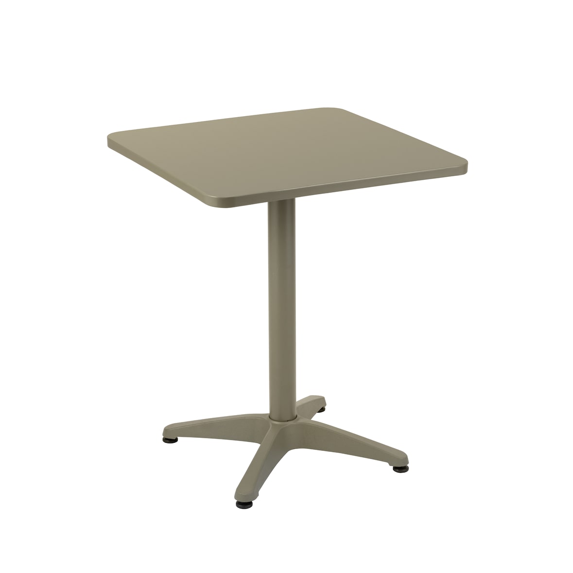 METRO PROFESSIONAL Mesa de exterior para restauração Narni, aço, 60 x 60 cm, quadrada, caqui