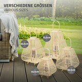 thumbnail of ECD Germany Bambus Laterne, Windlicht 63,5 cm Holzfarbe, Gartenlaterne mit Henkel & Glaseinsatz, Bambuslaterne, Kerzenhalter Innen/Außen, Deko Laterne