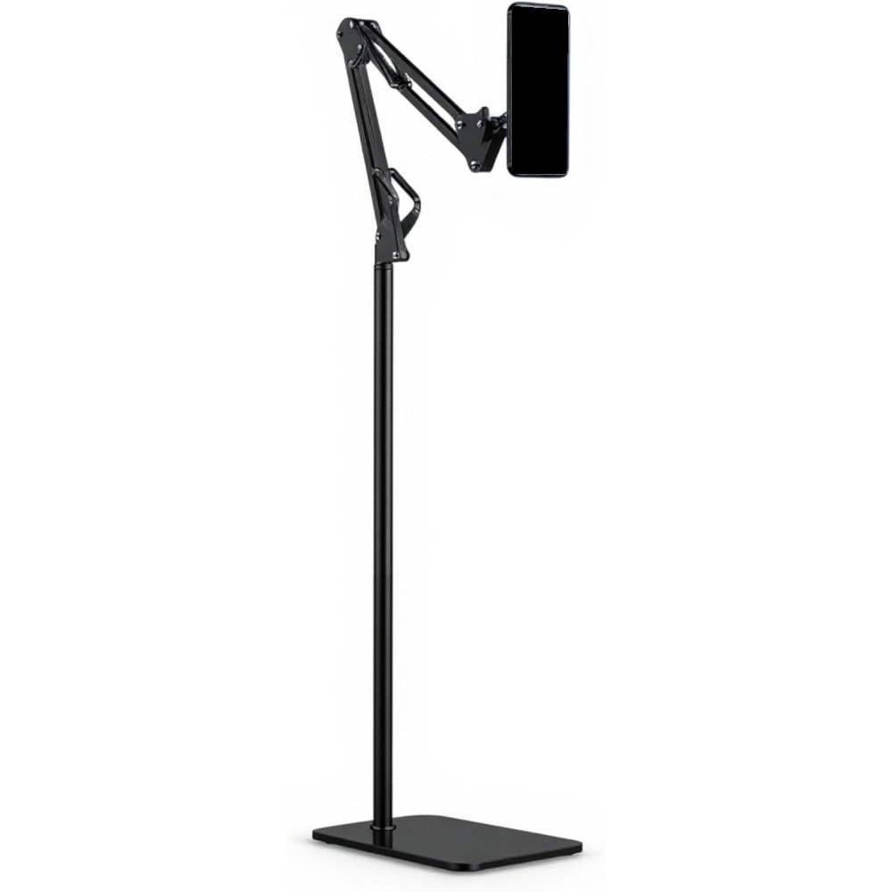 Suporte de chão ajustável e universal para telemóveis, base giratória de 360°, design articulado