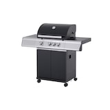 thumbnail of Tarrington House Barbecue a gas con 3+1 bruciatori Paxton, 125 x 53 x 113 cm, con piano laterale e ruote, acciaio verniciato a polvere, nero