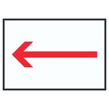 thumbnail of Richtungspfeil links Schild waagerecht rot weiss schwarz Pfeil A0 (841x1189mm)