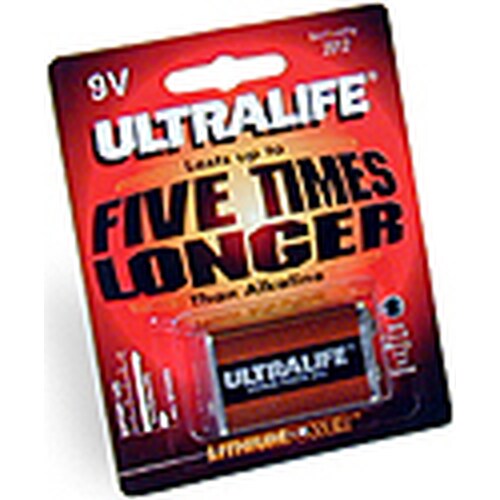 Ultralife u9vl-j-p 6lr61 pile 6lr61 9v lithium 1200 mah 9 v 1 pcs 9vlj