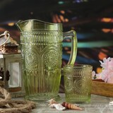 thumbnail of Trinkgläser grün 280ml Wasergläser Saftgläser Vintage Retro Boho 4 Stück