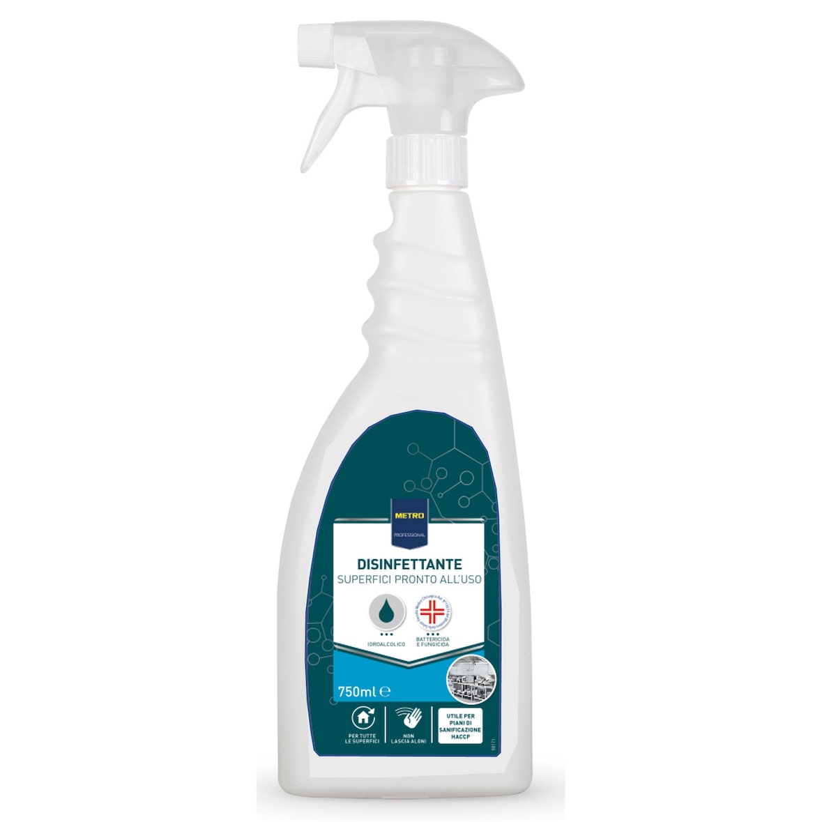 METRO PROFESSIONAL, Disinfettante multiuso superfici pronto uso nf-v