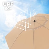 thumbnail of UAC Sonnenschirm,Ø 2, Gartenschirm, UV-Schutz bis UPF 50+, knickbar, tragbar, Schirmrippen aus Glasfaser, mit Transporttasche Taupe