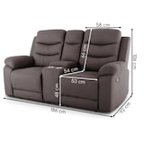 thumbnail of Kinosessel, 2er-Fernsehsessel mit Relaxfunktion, Liegefunktion Easy-Lift, Belastbarkeit je Sitzplatz 130 kg, Mikrofaser, in Beige, Raburg Pixx
