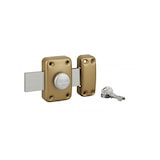 thumbnail of Verrou pour porte de cave et garage Capital à bouton et cylindre 30 mm pêne 160mm