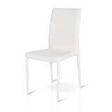 thumbnail of ALYSSIAsedia moderna in ecopelle con struttura in metallo colore Bianco