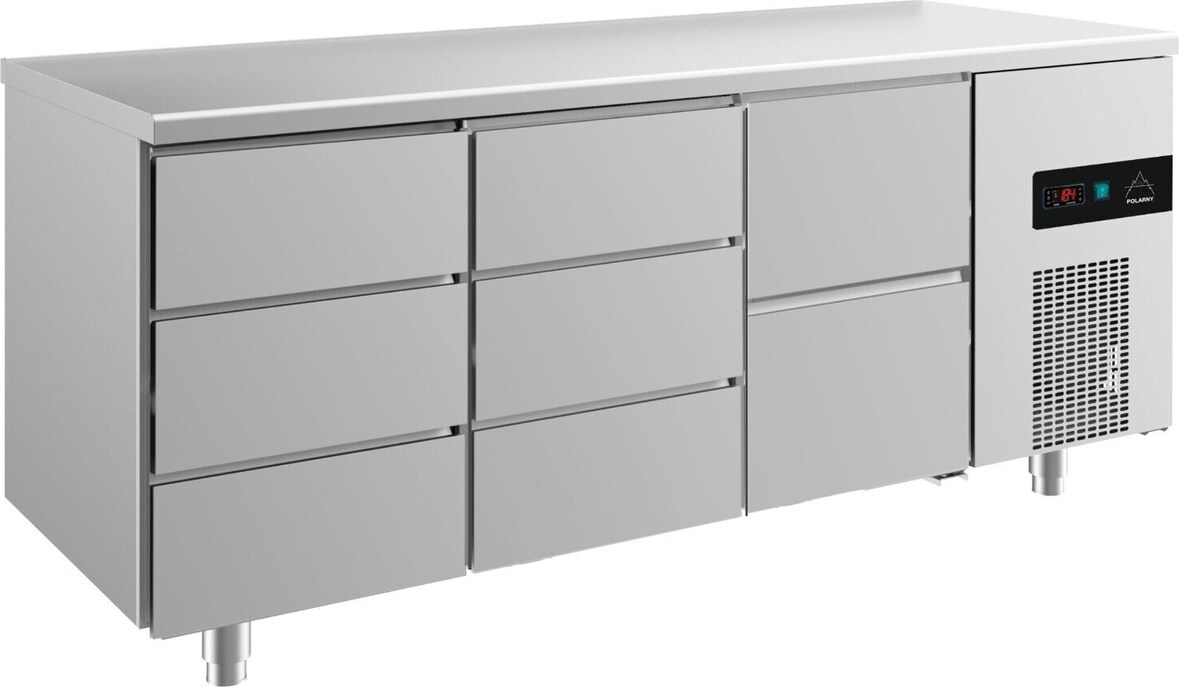 Gastro Kühltisch 8 Schubladen Umluftkühlung 1865x700x850mm -2/+8°C 474 L