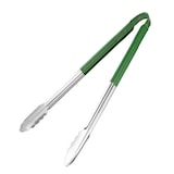 thumbnail of Pinza para servir Hygiplas 405 mm verde, acero inoxidable robusto, revestimiento de vinilo antideslizante, código de color higiénico - Hygiplas