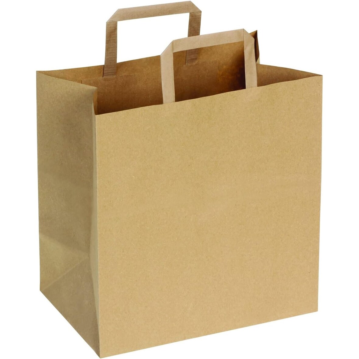 DeinPack Umweltschonende Papier Tragetaschen 50 x braune Papier Tüten 26 x 17 x 26 cm