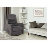 thumbnail of Fernsehsessel HWC-K62, Relaxsessel TV-Sessel Liege, Liegefunktion Aufstehhilfe, Metall Stoff/Textil Cord ~ dunkelgrau