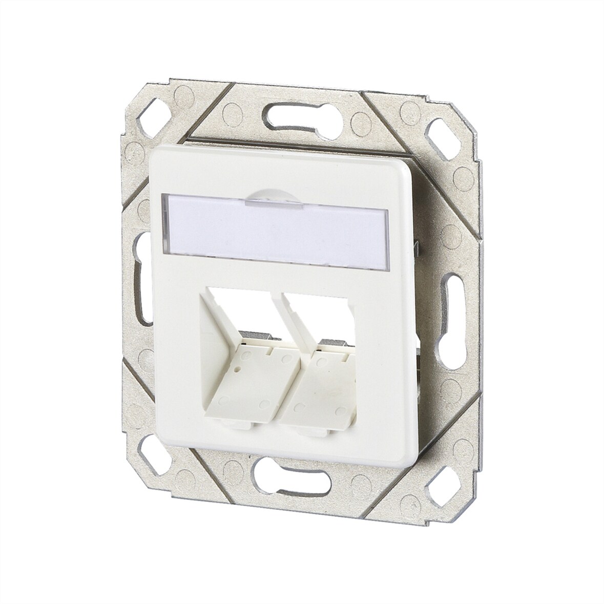 METZ CONNECT Keystone inbouwdoos 2-poorts leeg wit