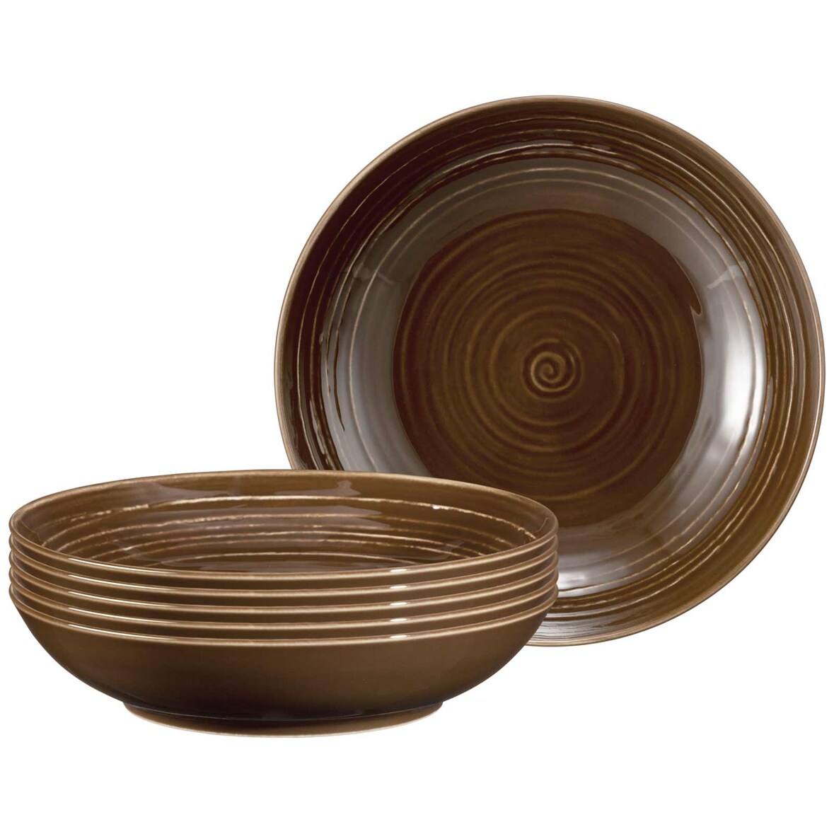 Seltmann Weiden Terra Suppenteller ø 21,2 cm erdbraun 6er Set