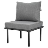 thumbnail of Merax Gartenlounge-Set, 6 Sitzer frei-kombinierbar Gartenmöbel aus Seil Tischplatte aus Glas, grau