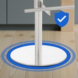 thumbnail of Conjunto de 2 bancos de bar Cobertura em tecido Cadiz aço inoxidável/cinza