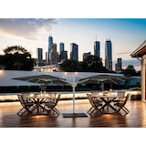 thumbnail of METRO PROFESSIONAL Parasol double tête, aluminium / polyester, 3 x 3 m, protection UV50+, hydrofuge, anthracite / platine