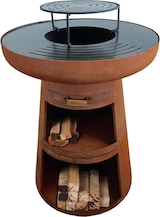 thumbnail of PURLINE Barbecue redondo com prancha em aço redondo e grelhador em aço corten EFP55RCO