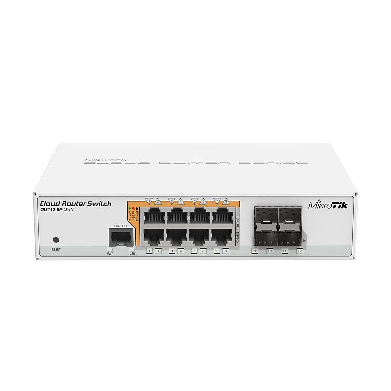 Mikrotik CRS112-8P-4S-IN Conmutador de red Gigabit Ethernet (10/100/1000) Alimentación a través de Ethernet (PoE) Blanco