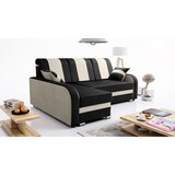 thumbnail of Robin BARI Ecksofa mit Schlaffunktion, Sofa mit Schlaffunktion, Schlafsofa mit Bettkasten und Kissen, Freistehende Eckcouch in L-Form (Beige)