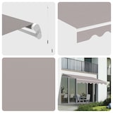 thumbnail of Wasabi - Toldo Exterior Enrolável 3x2,5 Cinza - Lona Poliéster – Estrutura Alumínio Inclinável Regulável