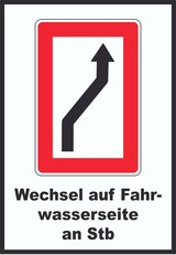 thumbnail of Wechsel auf die Fahrwasserseite Steuerbordseite  Symbol und Text A6 (105x148mm)