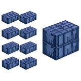 thumbnail of PROREGAL 10x VDA KLT Kleinladungsträger mit Verbundboden & Auflagedeckel | HxBxT 28x40x60cm | 48 Liter | KLT