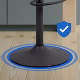 thumbnail of Conjunto de 2 bancos de bar Aveiro em imitação de pele preto