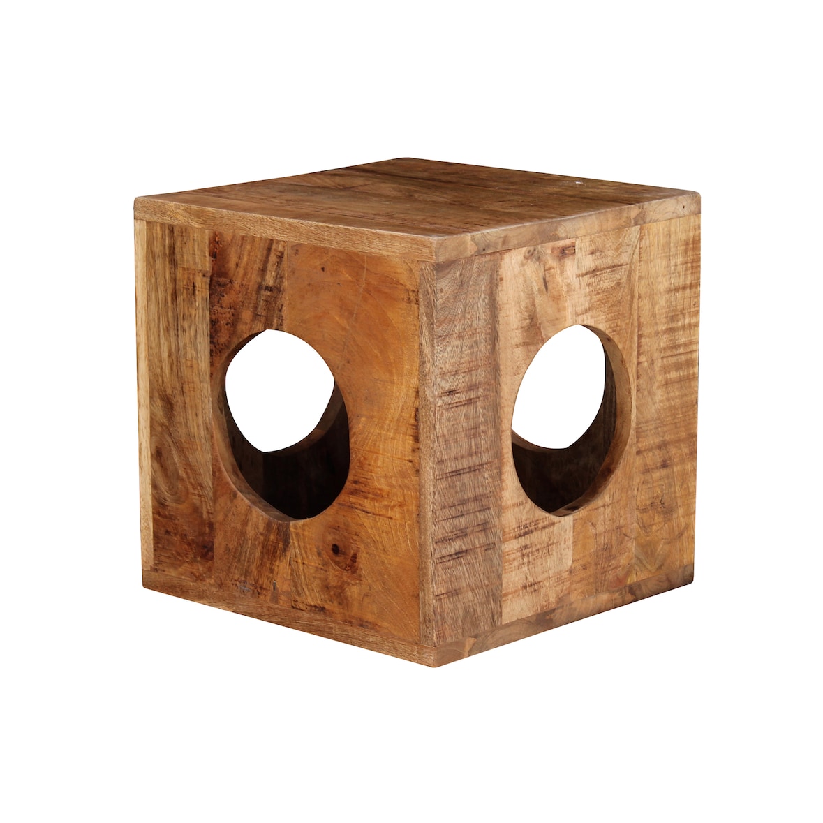 Möbilia Beistelltisch quadratisch | Akazie-Holz | B 35 x T 35 x H 35 cm | natur | 23020009 | Serie BEISTELLTISCH