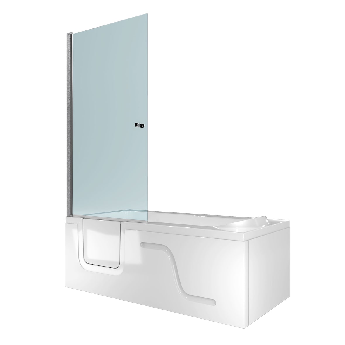 Seniorendusche und Sitzwanne Kombination Wanne mit Tür S17D-EH-R-EC 75x150x194cm MIT 2K Scheiben Versiegelung