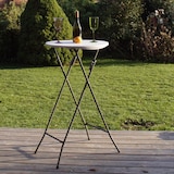 thumbnail of Stehtisch mit anthraziter Husse klappbar Ø 60cm Bistrotisch Klapptisch Biertisch