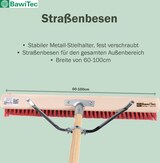 thumbnail of Stabiler Straßenbesen 100cm Breit mit speziellem Stielstabilisator und Stiel 160cm Lang rote Borsten Besen Kehrbesen