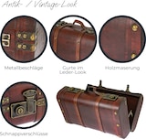 thumbnail of HMF Schatztruhe aus Holz, große Schatzkiste mit Schnappverschlüssen, Vintage Koffer für Geburtstag, Hochzeit oder Jubiläum, 2er Set, 40 + 45 cm, Peru