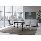thumbnail of Tavolo apribile 90x90/180 cm Karamay Libra Bianco Frassino telaio Antracite