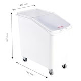 thumbnail of GILAC Bac à ingrédients 100 L + couvercle - chape inox - Blanc G134631