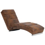 thumbnail of vidaXL Massage Chaiselongue Braun Wildleder-Optik