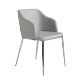 thumbnail of Angel Cerdá  Cadeira de jantar estofada em tecido com pernas em aço inoxidável cromado. 4050C