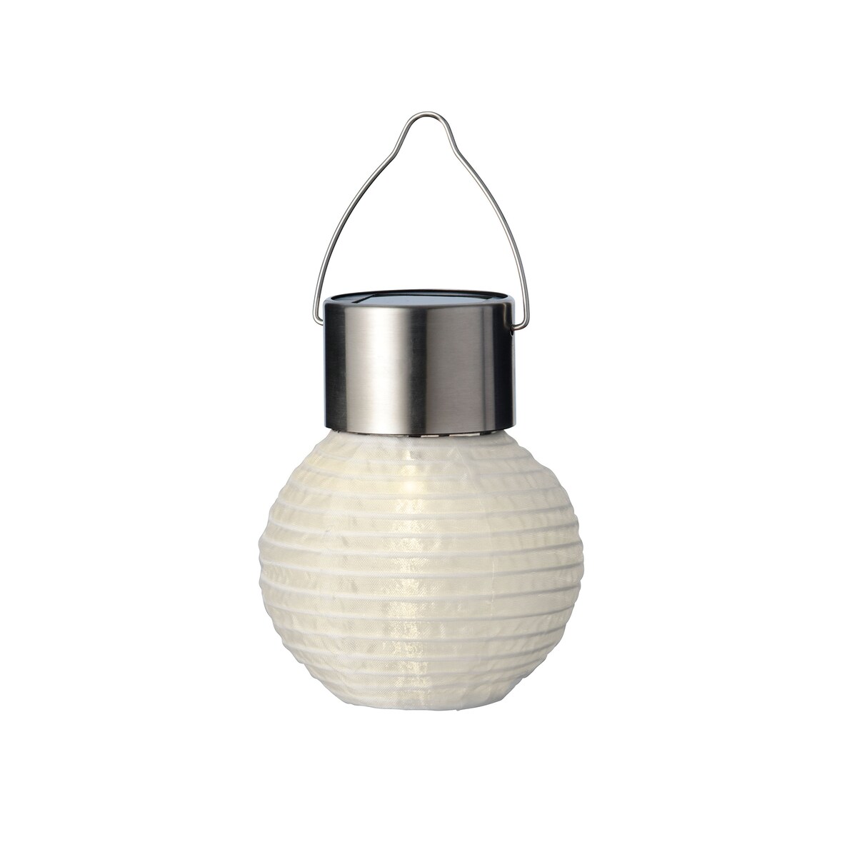 Solar Gartenleuchte LED Lampion Nylon 7x9cm Weiß / Warmweiß