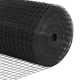 thumbnail of vidaXL Zaunpfosten Grau 100 x 0,4 m (25 x 25 mm Netz) Stahl und PVC