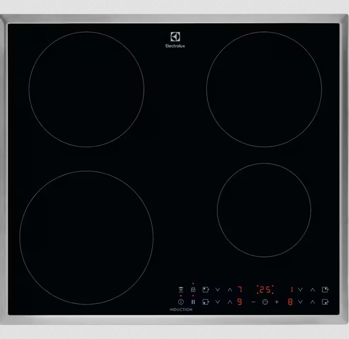 AEG Autarkes Kochfeld / Induktion / Hob²Hood / 60 cm / Edelstahlrahmen / Aufliegend LIT60433M