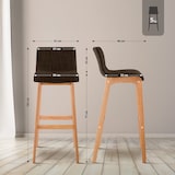 thumbnail of Banqueta Hover Tecido Estrutura de Quatro Pés Natural marrom