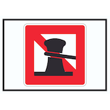 thumbnail of Anlegen verboten Symbol Schild A6 (105x148mm)